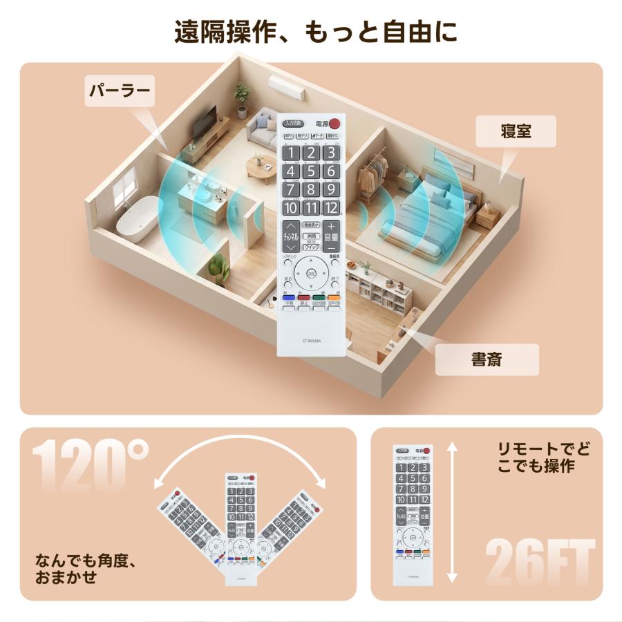 AVTVA CT-90328A TOSHIBA 東芝用のテレビリモコン 22A8000 19A8000