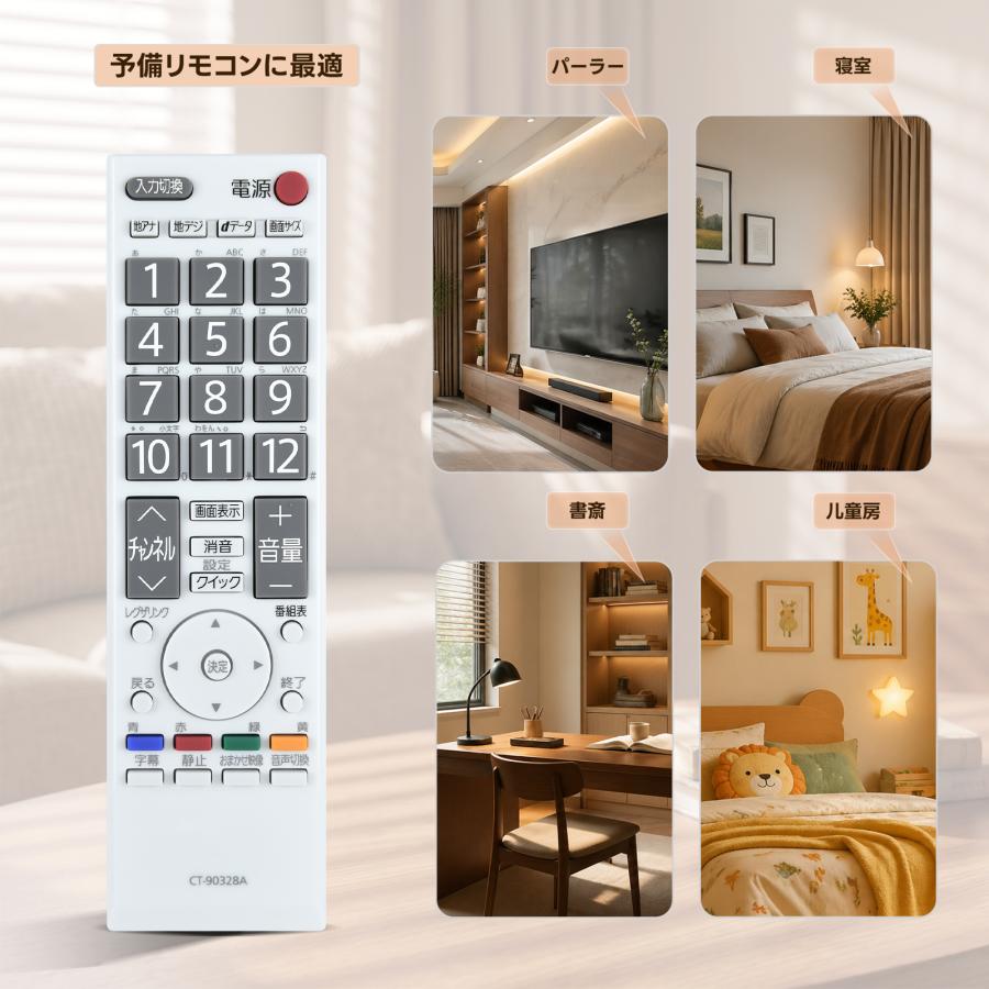 AVTVA CT-90328A TOSHIBA 東芝用のテレビリモコン 22A8000 19A8000