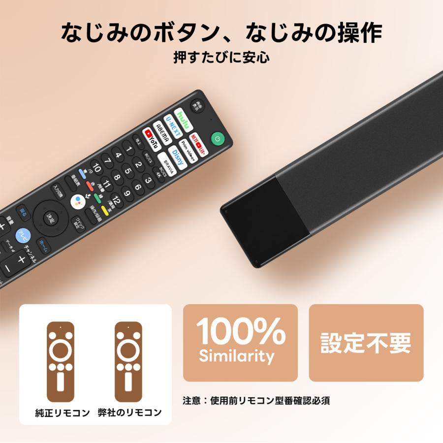 AVTVA RMF-TX441J SONY ソニー用のテレビリモコン KJ-43X8500G KJ