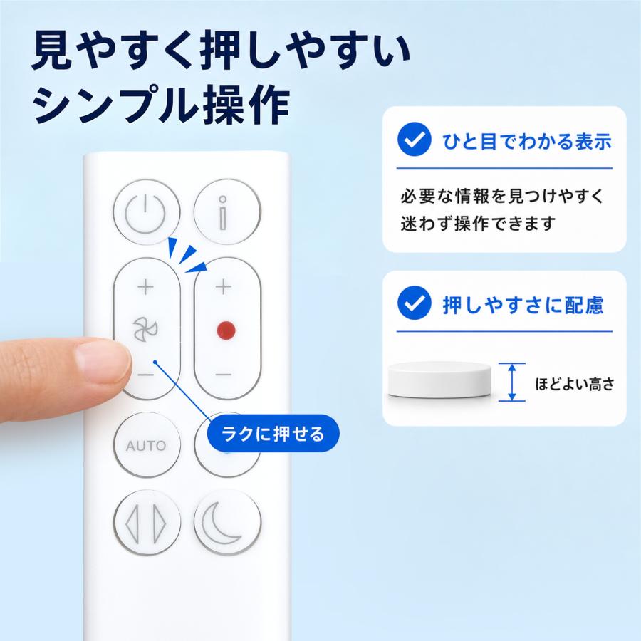 AVTVA HP10 ダイソン用の交換用リモコン 暖房・冷房ファン 加湿器 空気