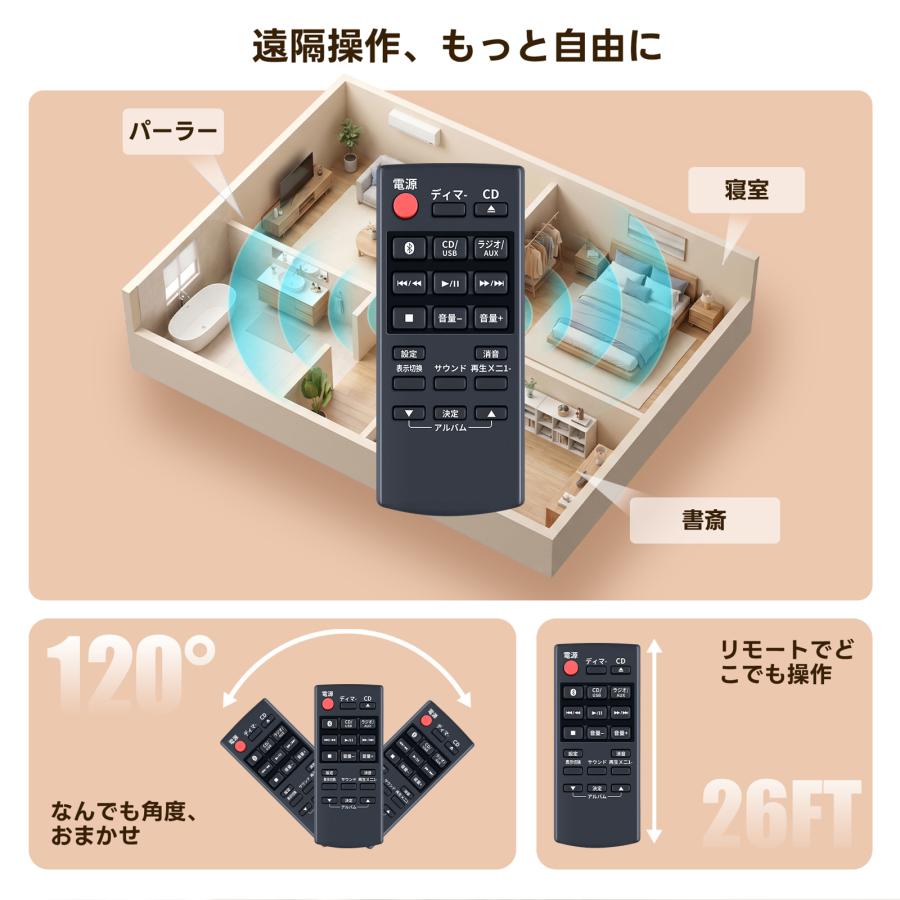 AVTVA N2QAYB000947 パナソニック用のミニコンポリモコン SC-HC300-K