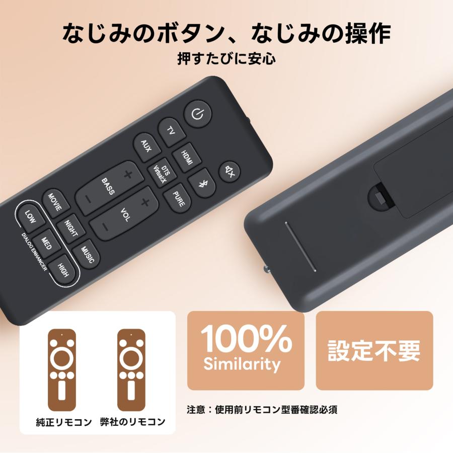 AVTVA RC-1236 Denon デノン用のサウンドバーリモコン DHT-S216H