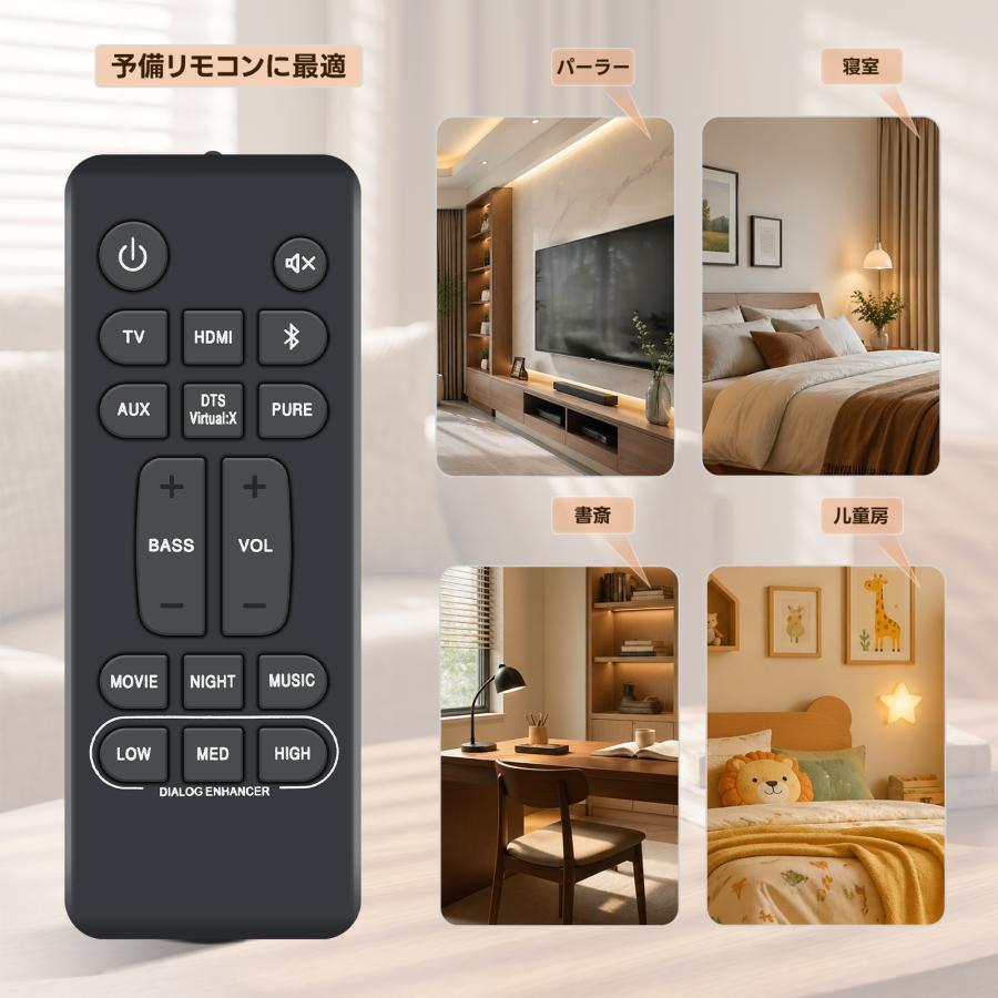 AVTVA RC-1236 Denon デノン用のサウンドバーリモコン DHT-S216H