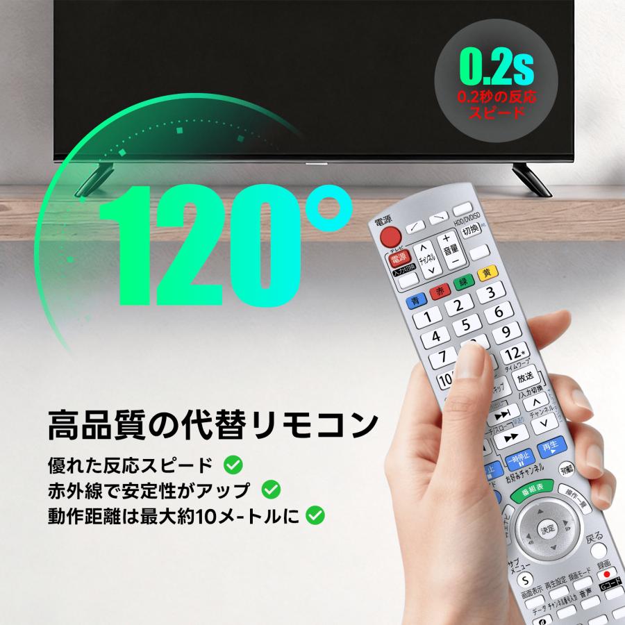 AVTVA EUR7658YD0 Panasonic パナソニック用のレコーダーリモコン DMR