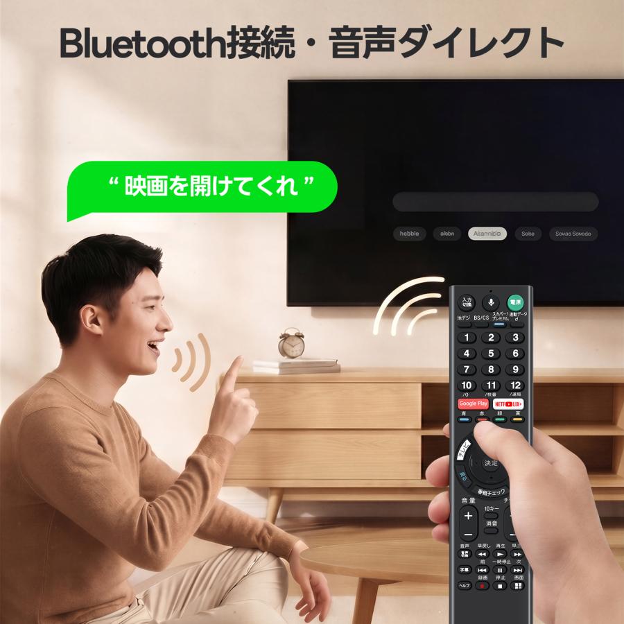 AVTVA RMF-TX200J ソニー SONY用のテレビリモコン 音声認識機能付き