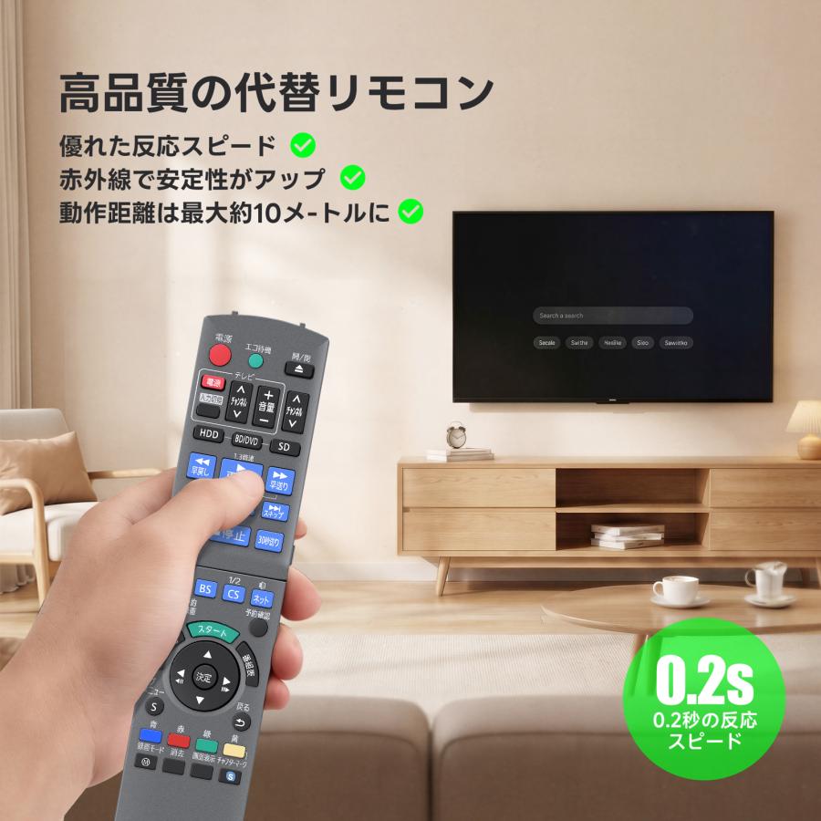 AVTVA N2QAYB000687 Panasonic パナソニック用のブルーレイリモコン