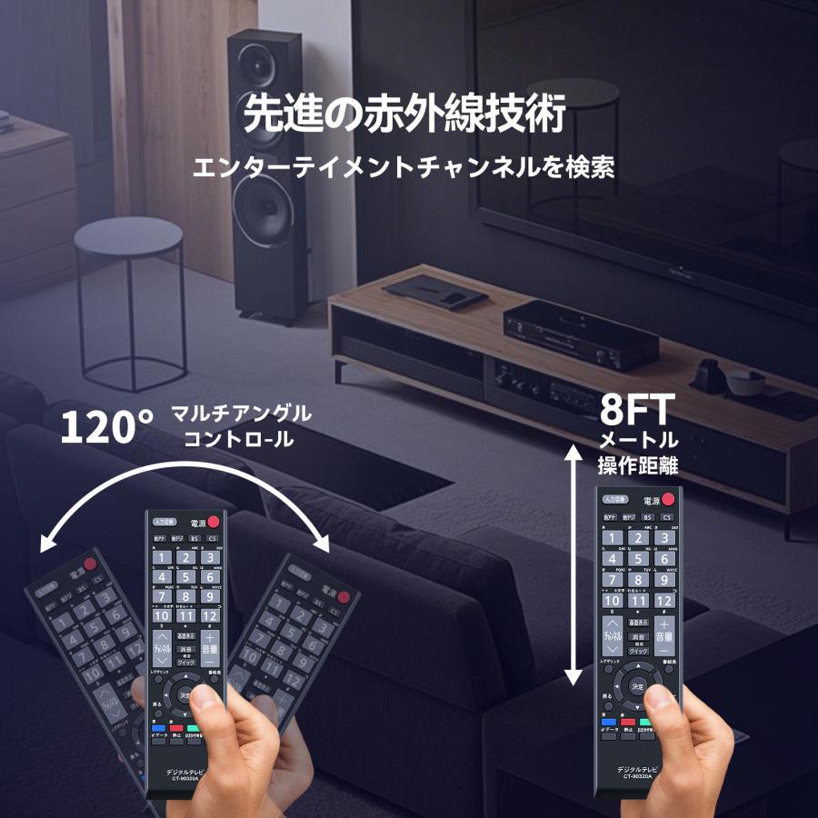 AVTVA CT-90320A 東芝 用の テレビリモコン REGZAリモコン 19A1 22A1