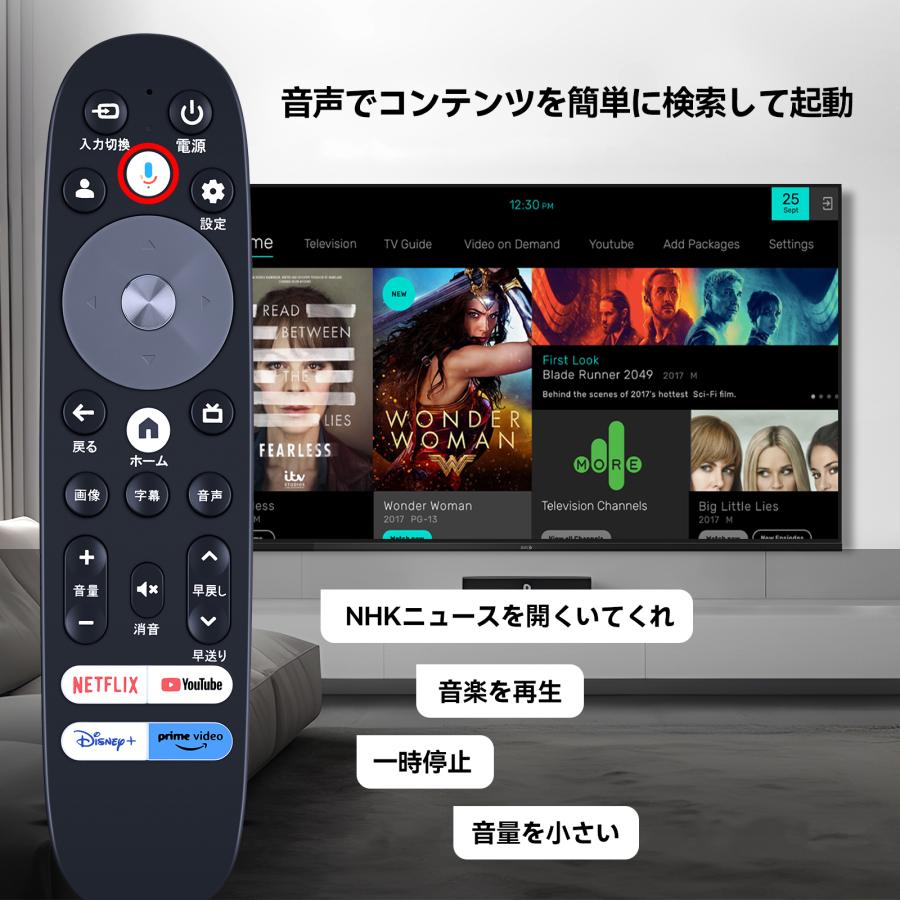 AVTVA GEO 用の チューナーレスリモコン ゲオオリジナルモデル 50V型4K