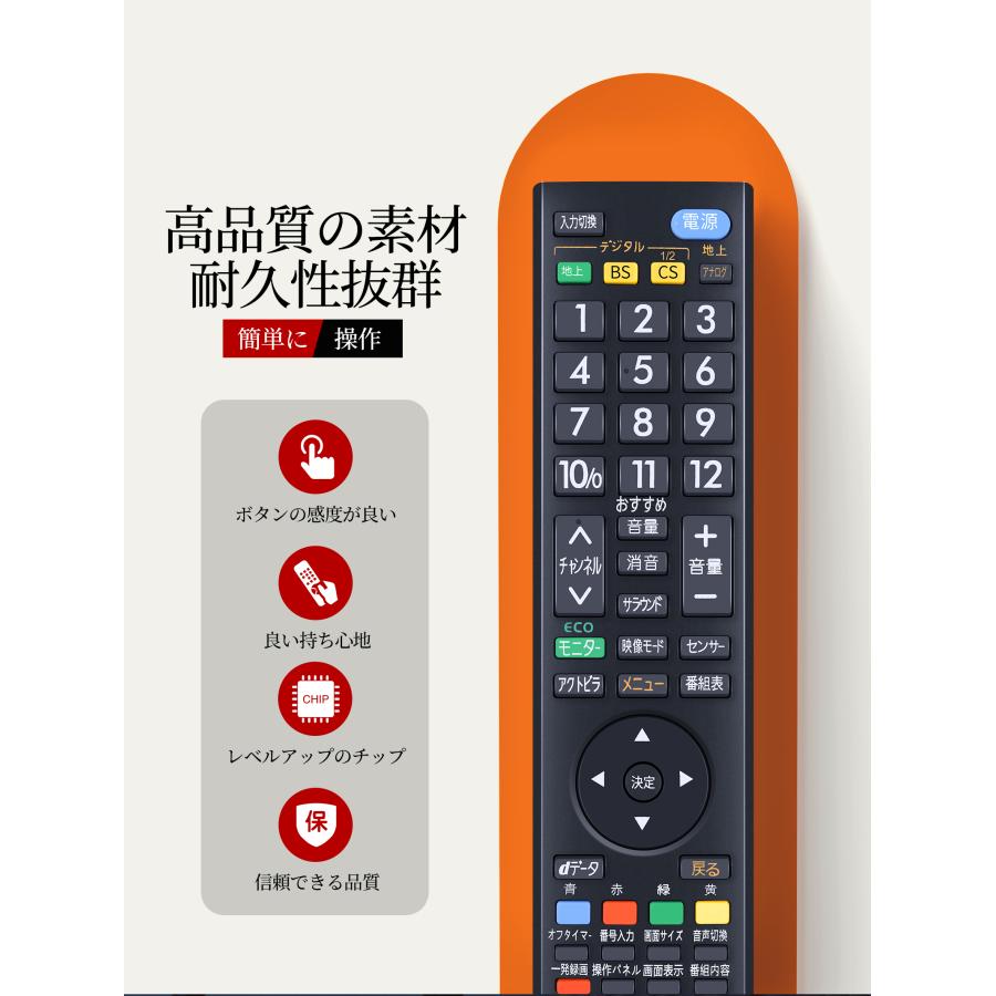 AVTVA RL18902 Mitsubishi 用の テレビリモコン 三菱電機リモコンLCD