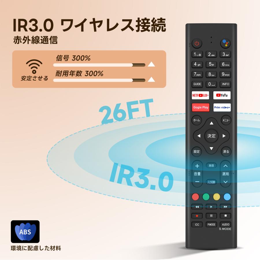 AVTVA RCA-RC01 RCA VEZZER用のテレビリモコン 音声機能付き 42Q1L