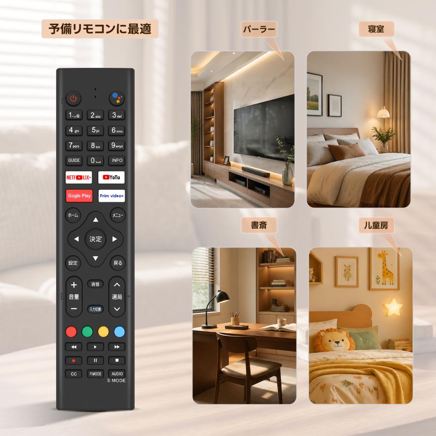 AVTVA RCA-RC01 RCA VEZZER用のテレビリモコン 音声機能付き 42Q1L
