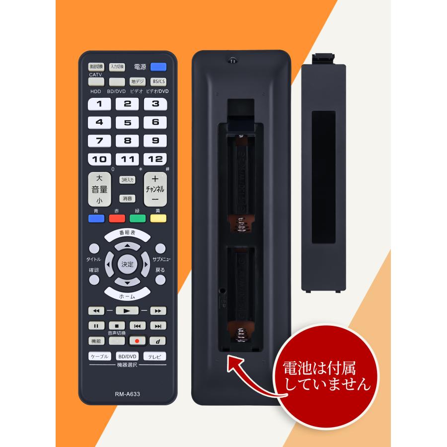 AVTVA JVCケンウッド(ビクター) 用の リモートコントローラー(ブラック