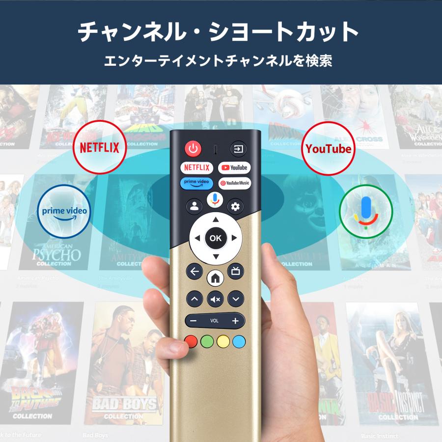 AVTVA DOSHISHA 用の テレビリモコン 音声認識機能つき TL-2402FHD TL