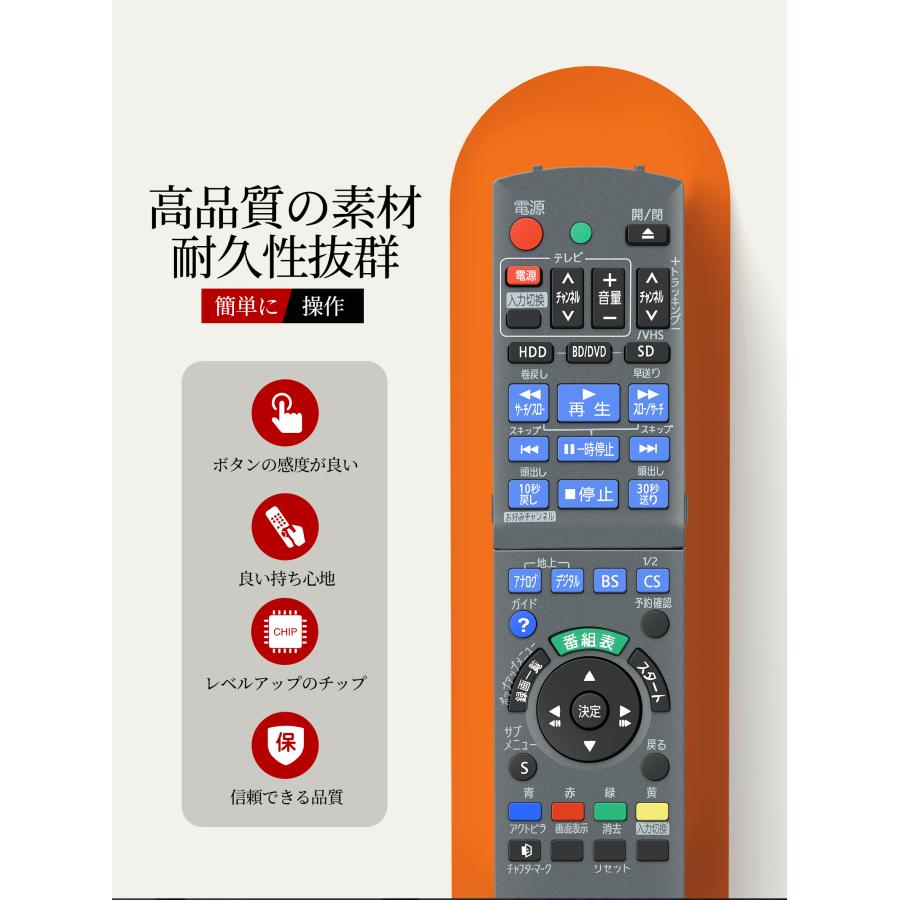 AVTVA N2QAYB000444 Panasonic パナソニック 用の ブルーレイリモコン