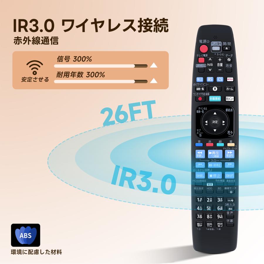 AVTVA N2QBYB000048 パナソニック用のレコーダーリモコン 音声機能なし