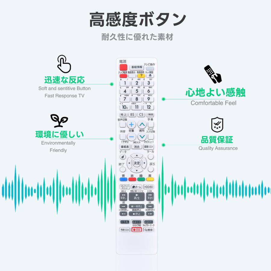 AVTVA GB401PA SHARP 用の ブルーレイレコーダーリモコン 2B-C10EW2