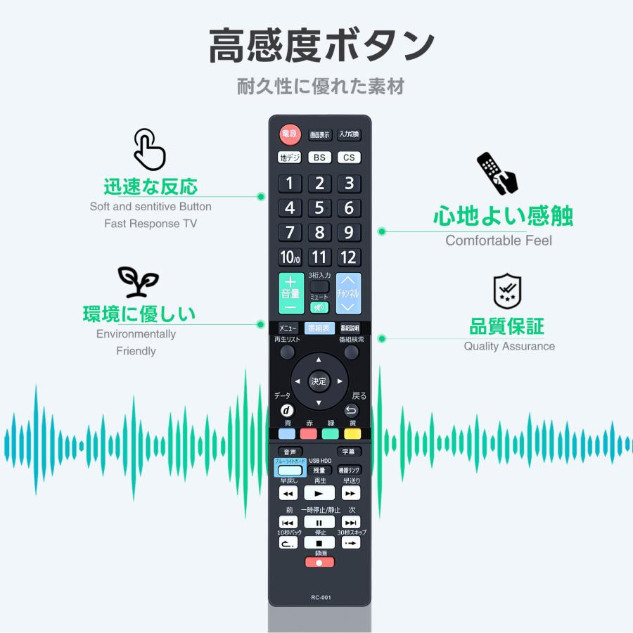 AVTVA RC-001 オリオン ORION 用の テレビリモコン LC-017 LC-018 LC