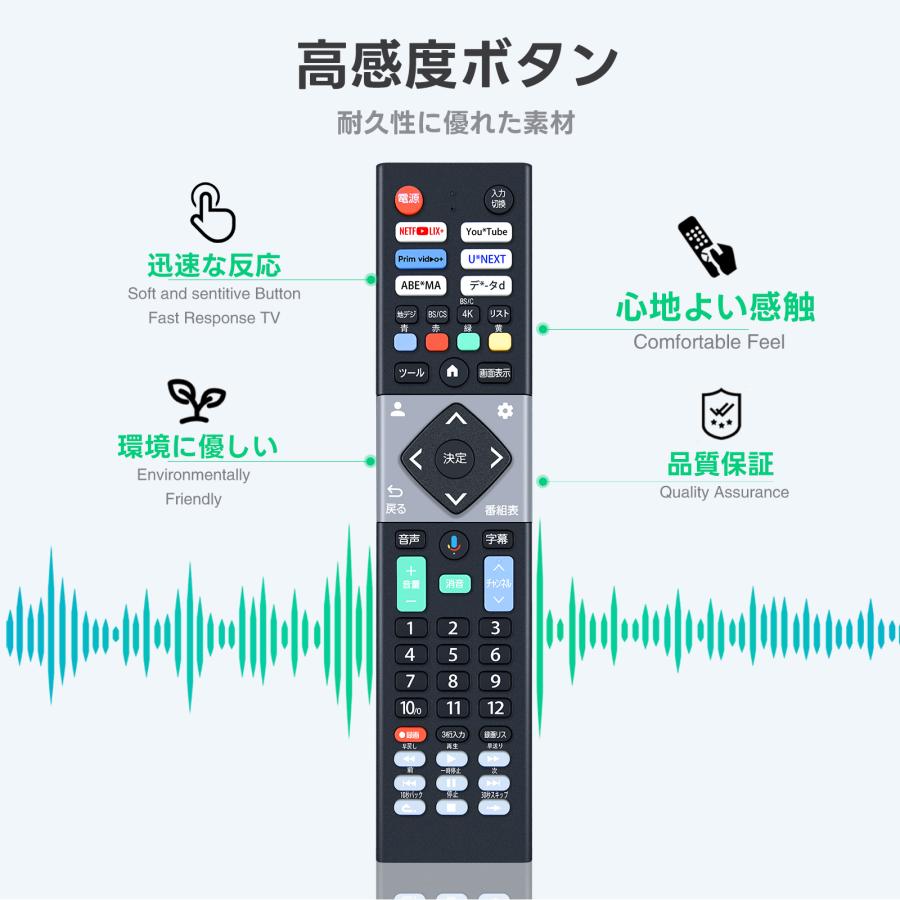 AVTVA Orion オリオン 用の テレビリモコン 音声機能付き Orion