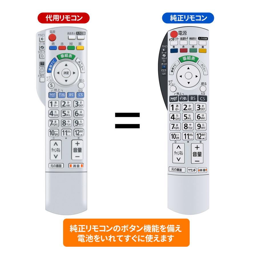 AVTVA N2QAYB001080 パナソニック用のテレビリモコン TH-42PZ70 TH