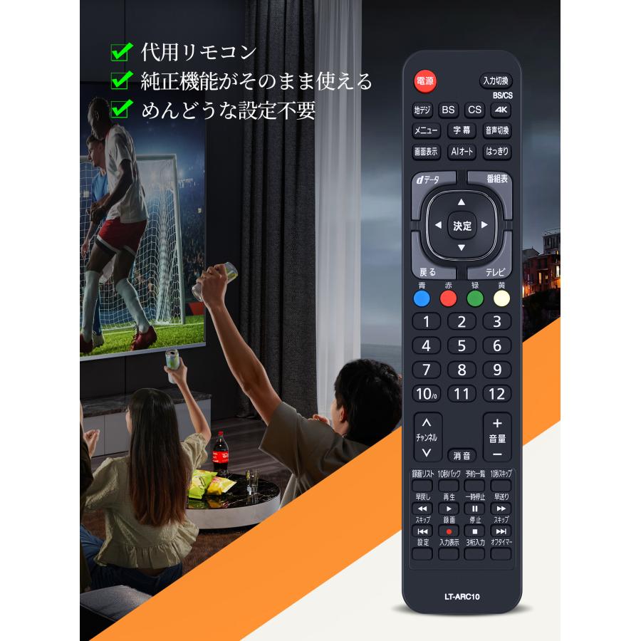 AVTVA LT-ARC10 IRIS OHYAMA 用の テレビリモコン アイリスオーヤマ
