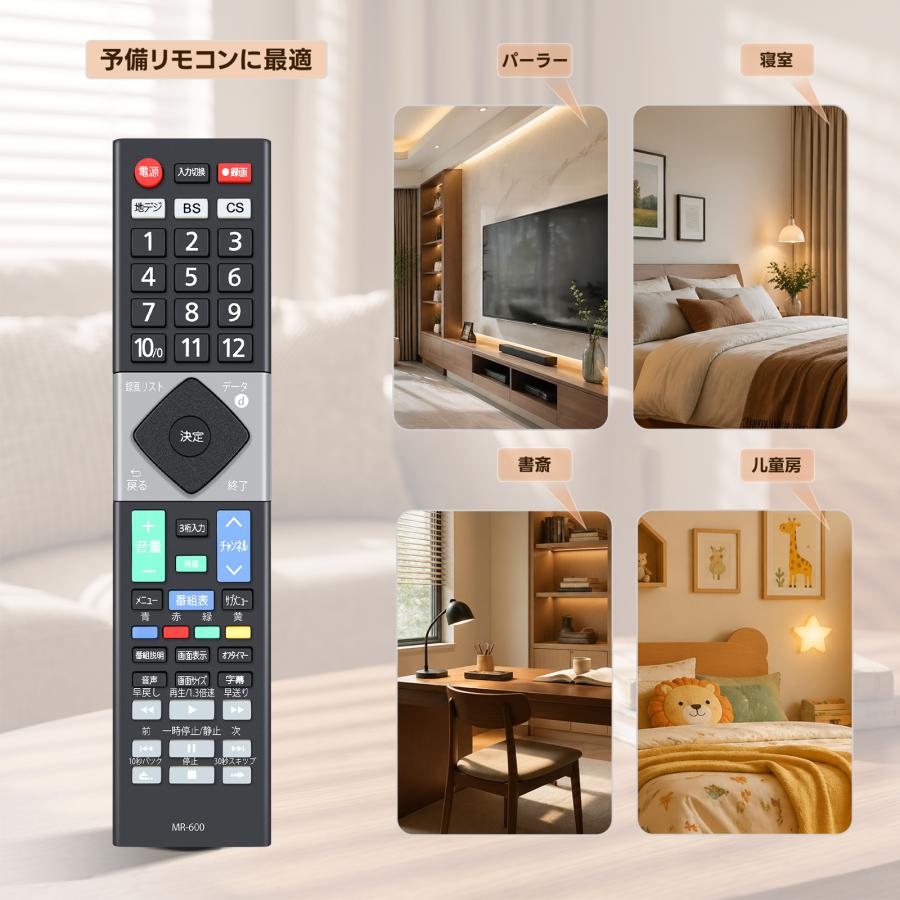 AVTVA MR-600 MAXZEN用のテレビリモコン マクスゼンテレビリモコン