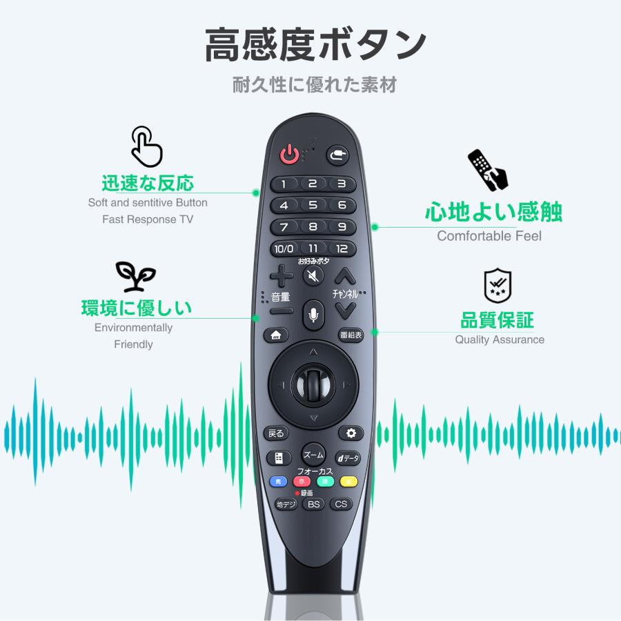 AVTVA AN-MR18BA LG 用の マジックリモコン 音声機能付き OLED 77W8PJA