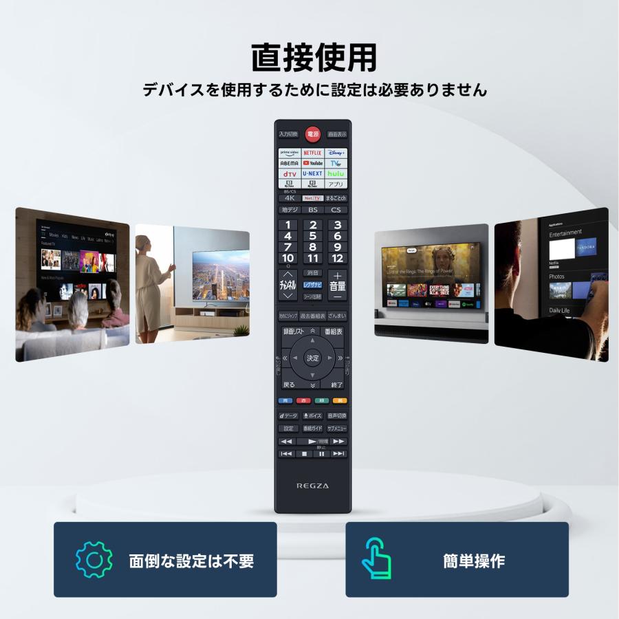 大型テレビ 本体 リモコン付き AVTVA CT-90498 東芝 TOSHIBA 用の テレビリモコン 音声機能付き