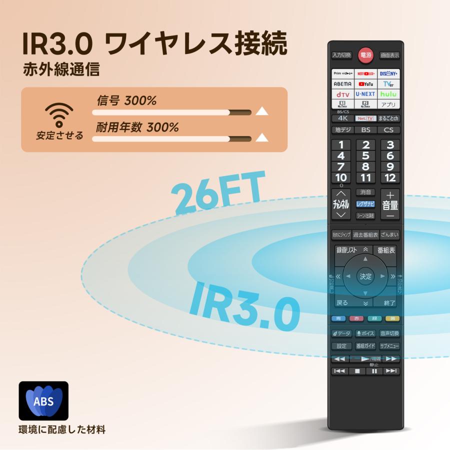 AVTVA CT-90498 東芝 TOSHIBA用のテレビリモコン 音声機能付き 55Z770L