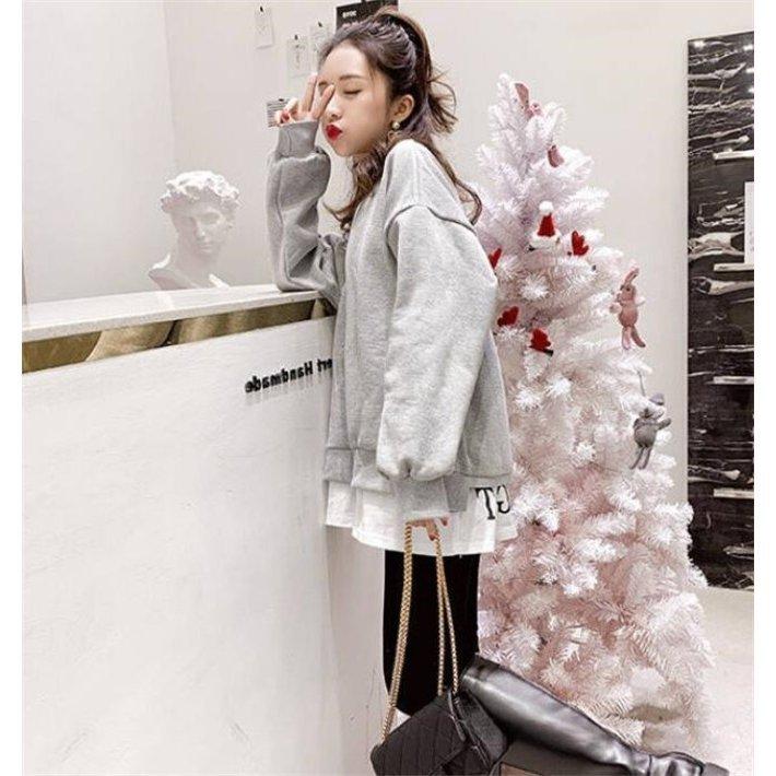 パーカー レディース トレーナー 秋服 トップス レイヤード風 ゆったり ゆる チュニック 体型カバー プルオーバー カジュアル 人気激安