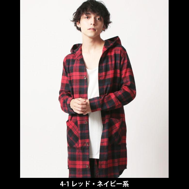 メンズ ロング丈ネルシャツ ロング丈パーカー ネルチェックシャツ シャツパーカー アメカジ 秋物 秋新作 849 01 Zi On 通販 Yahoo ショッピング