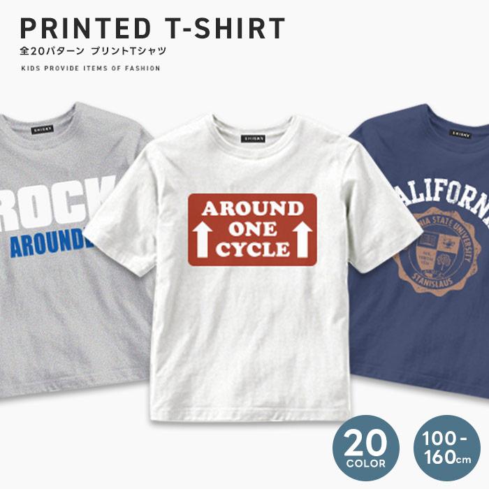 キッズ Tシャツ 子供服 半袖 クルーネック 男の子 女の子 プリント ロゴ ジュニア アメカジ 521 105 106 大きな取引