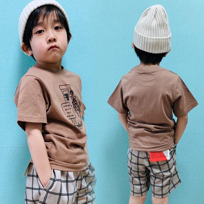 キッズ Tシャツ 子供服 半袖 クルーネック 男の子 女の子 プリント 手書き風 ロゴ ジュニア アメカジ 521 107 108 Zi On 通販 Yahoo ショッピング