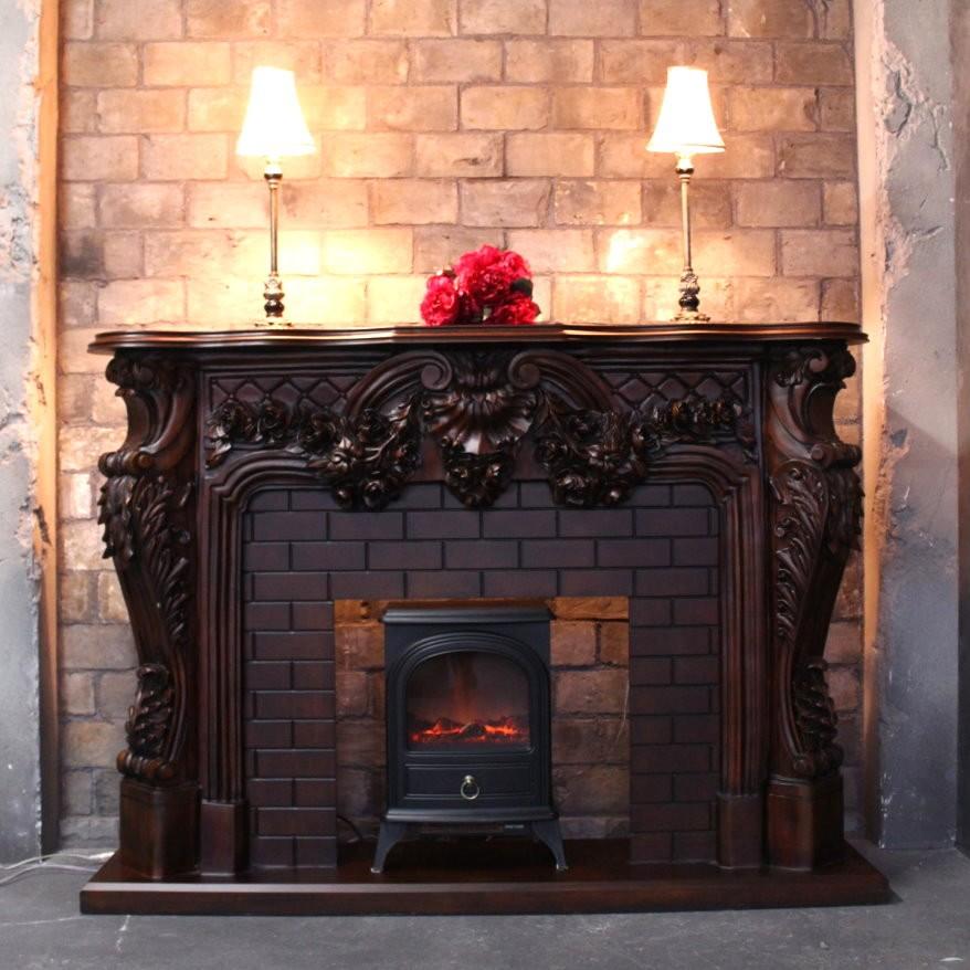 暖炉風 マントルピース 飾り棚 インテリア 軽量レンガ＆漆喰 高級感