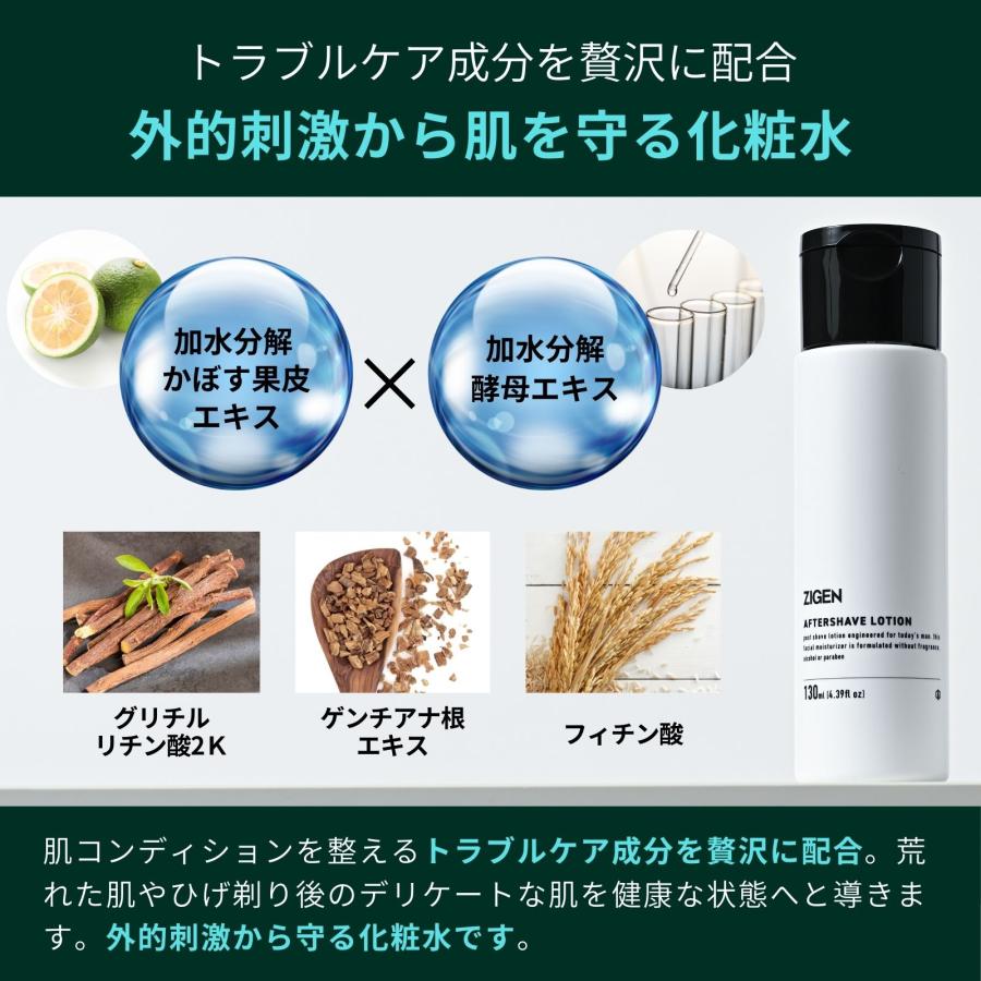 ZIGEN（ジゲン） シェービングジェル 化粧水 セット メンズ [ 髭剃り