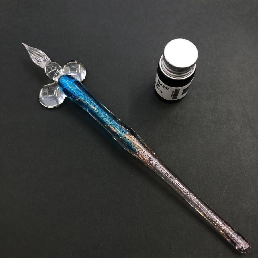 ガラスペン 万年筆 硝子ペン 付けペン 手作り インクボトル付き ペン
