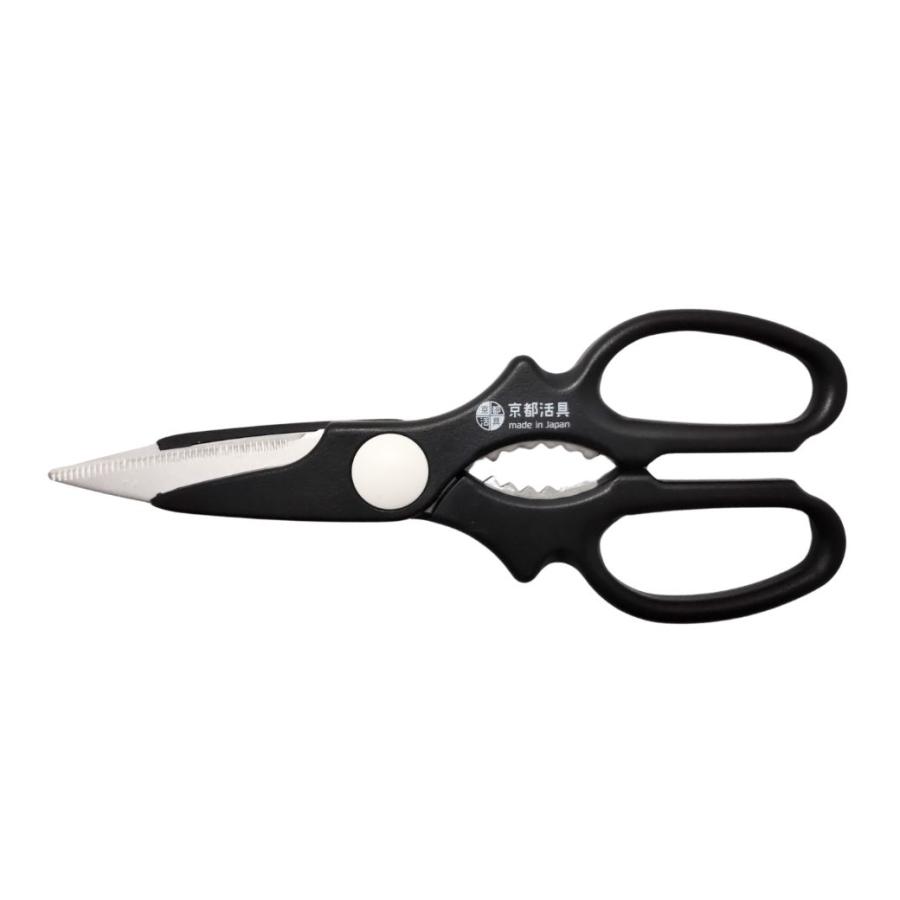 キッチンバサミ 日本製 ステンレス 調理ハサミ 料理バサミ ギザ歯 くるみ割り 瓶開け 台所用品 便利グッズ | 京都活具 | 04