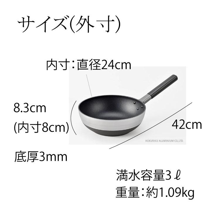 フライパン 24cm 深め 深型 蓋付き まるっとパン軽業 テフロン加工 日本製 ガス火 IH対応 |  | 07