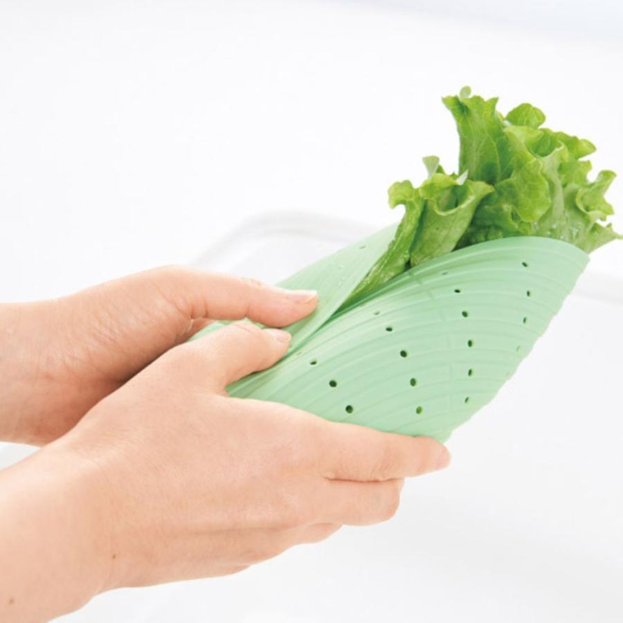 野菜水切り ザル ボウル セット 2個組 かご 小さい 野菜 水切 サラダ 野菜水切り器 キッチン便利グッズ | 丸辰 | 02