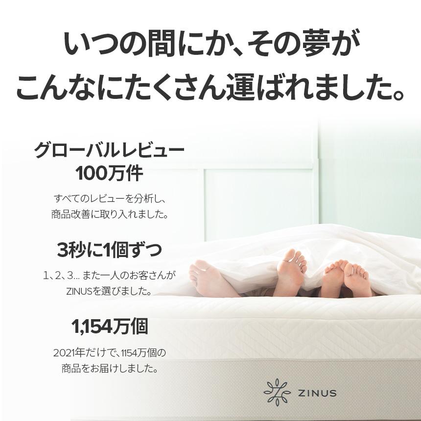 ZINUS ベッドフレーム ダブル ハイタイプ ブラック ホワイト ZINUS ベッドフレーム ダブル ハイタイプ ブラック ホワイト