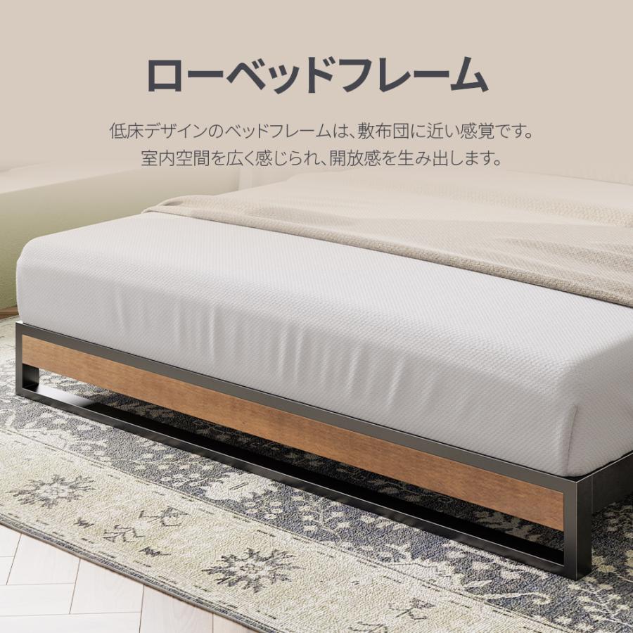 ZINUS ベッドフレーム ダブル すのこベッド ローベッド ロー ZINUS ベッドフレーム ダブル すのこベッド ローベッド ロー