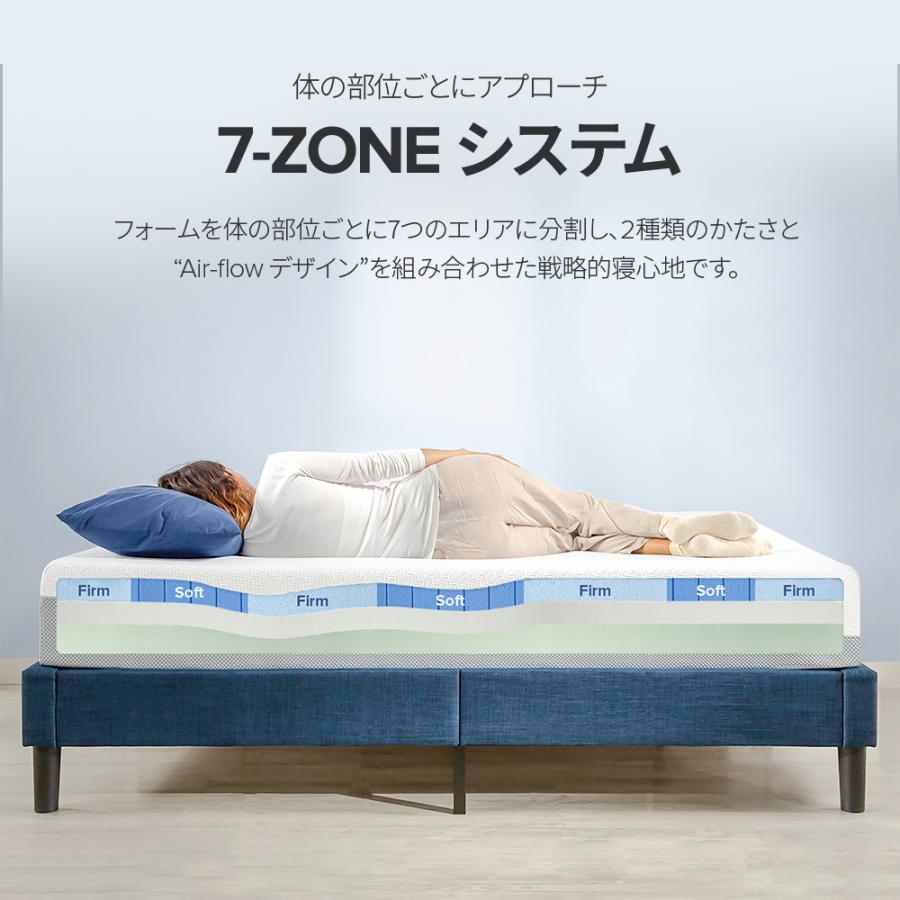 ZINUS マットレス ダブル ホワイト 硬め 腰痛 防止 低反発