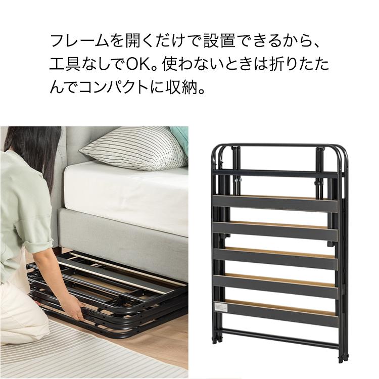 ZINUS ベッドフレーム セミダブル 収納 折りたたみ ブラック ZINUS ベッドフレーム セミダブル 収納 折りたたみ ブラック