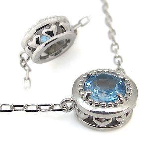 ブルートパーズ ペンダント 18K ハートモチーフ ネックレス : ZION