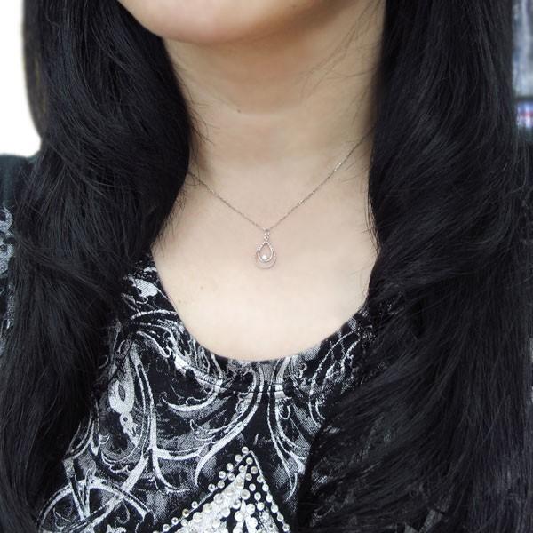 プラチナ 誕生石 しずく ネックレス 雫 ミル打ちペンダント クリスマス