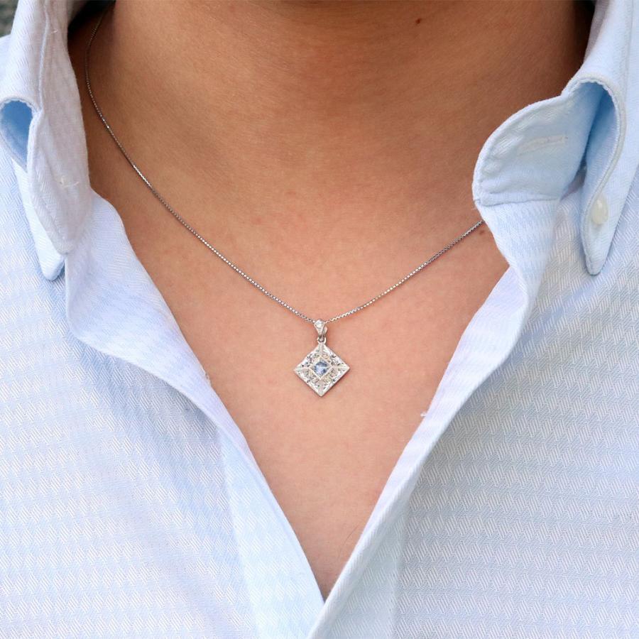 ネックレス メンズ シルバー 誕生石 アクアマリンサンタマリア 3 ネックレス メンズ シルバー 誕生石 アクアマリンサンタマリア 3