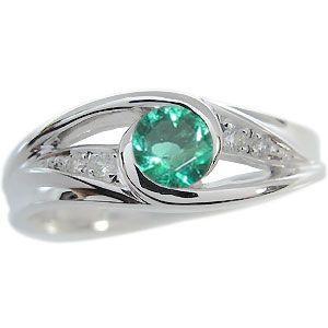 指輪 レディース エメラルド リング 一粒 18金 : ZION - 通販
