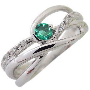 エメラルド リング K18 一粒 指輪 エメラルドリング : ZION