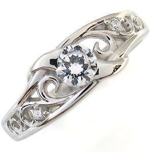 プラチナ リング 鑑定書付き ダイヤモンド 指輪 0.3ct