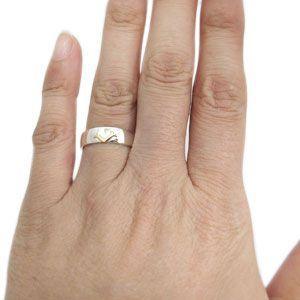 プラチナ ペアリング コンビ クロス リング K18 指輪 クリスマス