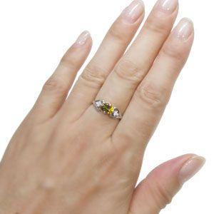 K18wg シトリン　ダイヤモンド　リング　指輪　大粒宝石　ジュエリー 2025年最新】大粒 シトリンリング K18の人気アイテム - メルカリ